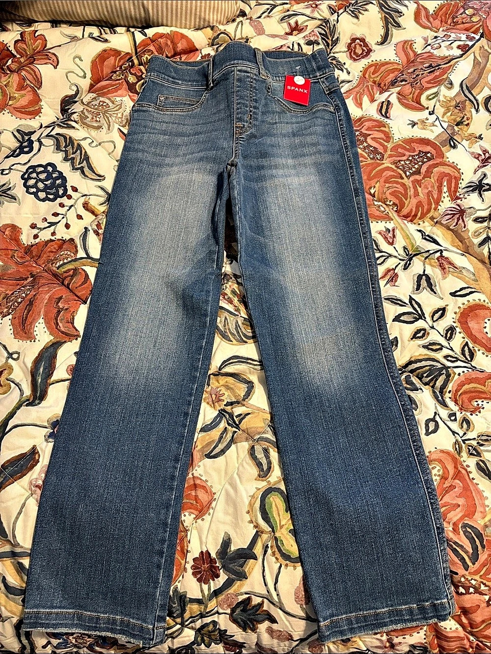 Spanx Straight Leg Jeans in vintage indigo Size Petite Small NWT